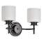 Nuvo Warren - 2 Light Vanity - Gun Metal with Satin White Glass 60/8032 - alternate 1